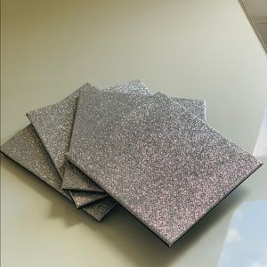 ❗️NEW stylish glitter/silver square coasters set❗️